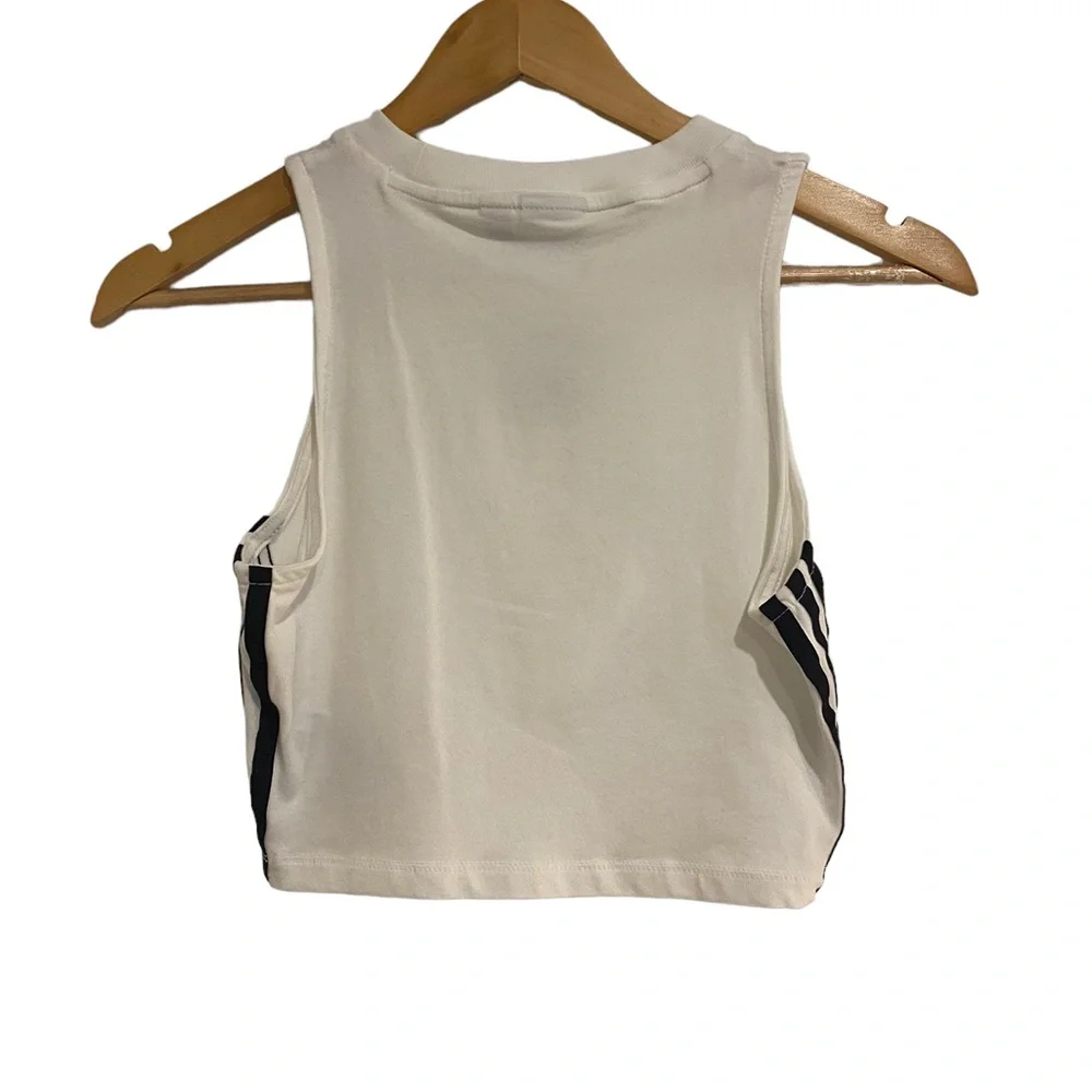 (Sold)Adidas Originals Crop Top, White & Black, Womens XS Sleeveless - Picture 7 of 7